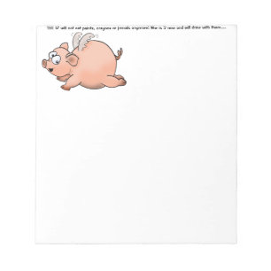 When pigs fly notepad