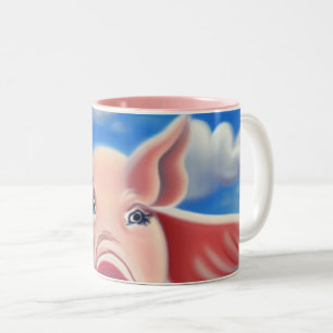 When Pigs Fly Two-Tone Coffee Mug