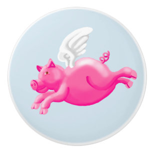 When pigs fly version two ceramic knob