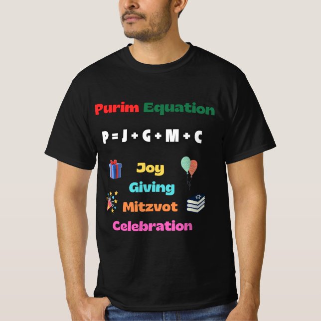 When Purim Tradition and Mathematics Meet T-Shirt (Front)