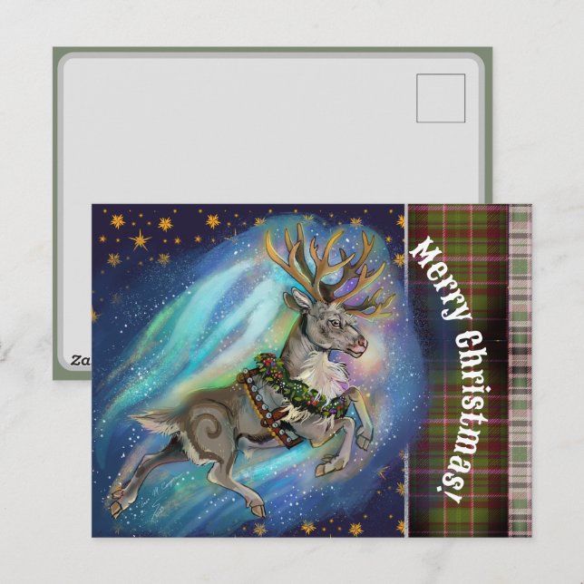 When Reindeer Fly Holiday Postcard (Front/Back)