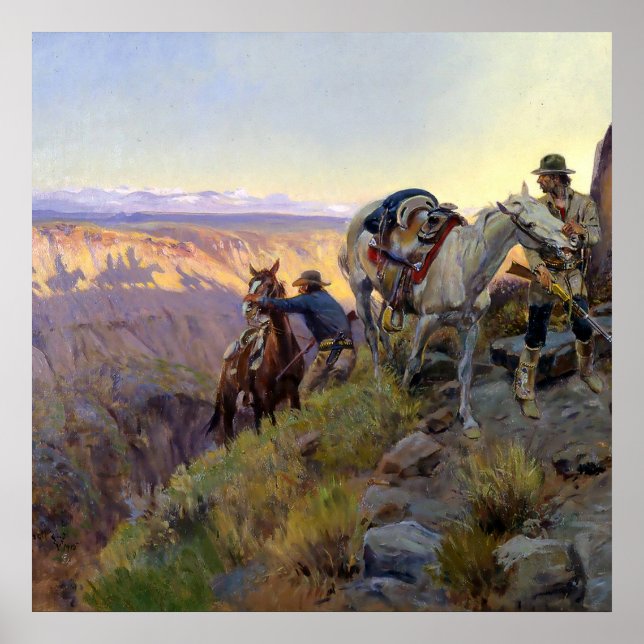 “When Shadows Hint Death” by Charles M Russell Poster (Front)