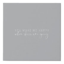 When Skies Are Grey Canvas - Grey