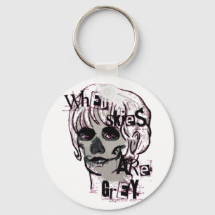 when skies are grey skeleton magnet key ring