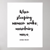 When Sleeping Women Wake, Mountains Move, Quote