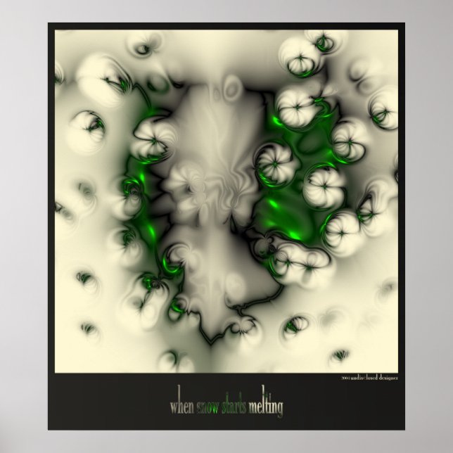 when snow starts melting poster (Front)