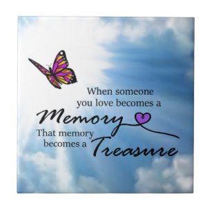 When someone you love, butterfly ceramic tile