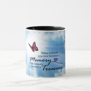 When someone you love, butterfly mug