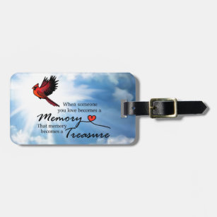 When someone you love, Cardinal Luggage Tag