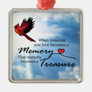 When someone you love, Cardinal Metal Tree Decoration