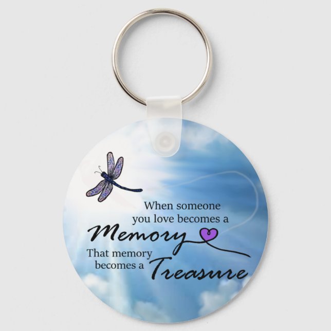 When someone you love, dragonfly key ring (Front)