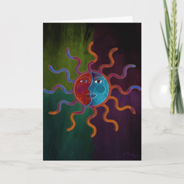 When Sun sets Card (Front)