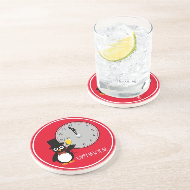 When The Clock Strikes Twelve Sandstone Coaster (Side)