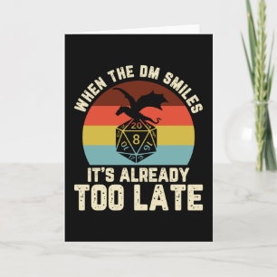 When the DM Smiles RPG Nerd Retro Card