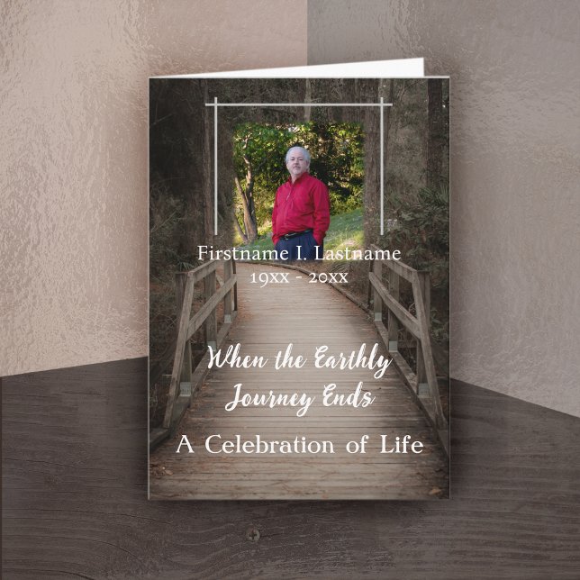 When the Earthly Journey Ends Memorial Bulletin Card (Creator Uploaded)