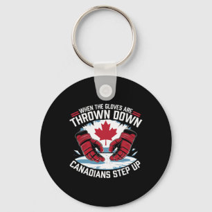 When The Gloves Are Thrown Down Canadians Step Up Key Ring