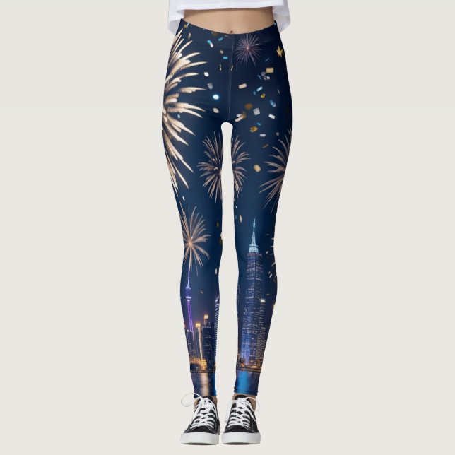 When the Lights Begin to Fall Leggings (Front)