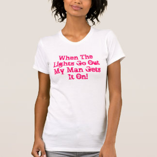 When The Lights Go Out-Pink T-Shirt