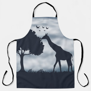 When the Moon Whispers to the Giraffe Apron