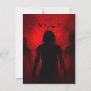When the Night Screams in Red Postcard
