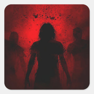 When the Night Screams in Red Square Sticker