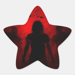 When the Night Screams in Red Star Sticker