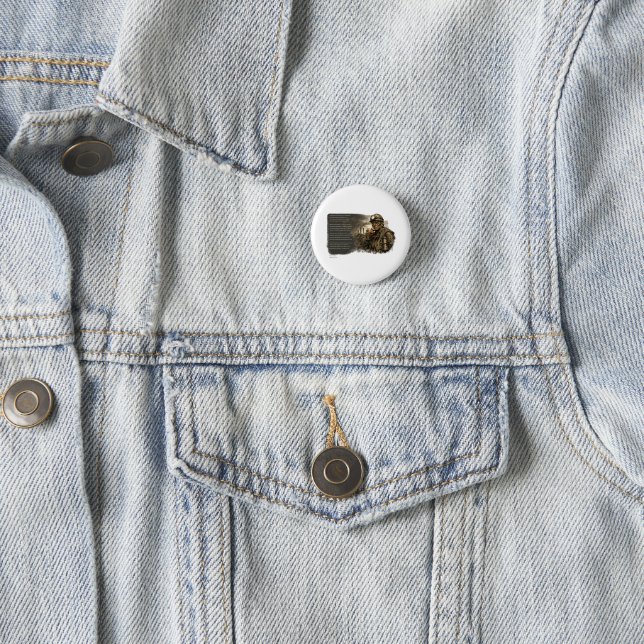 When the Pits Fell Silent 3 Cm Round Badge (In Situ)