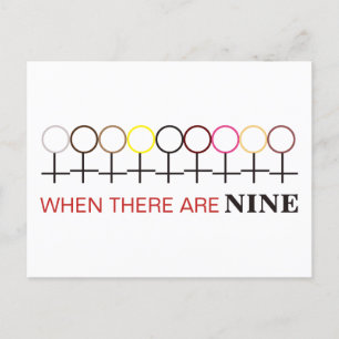 When There are Nine Justice Ginsburg RBG SCOTUS Postcard