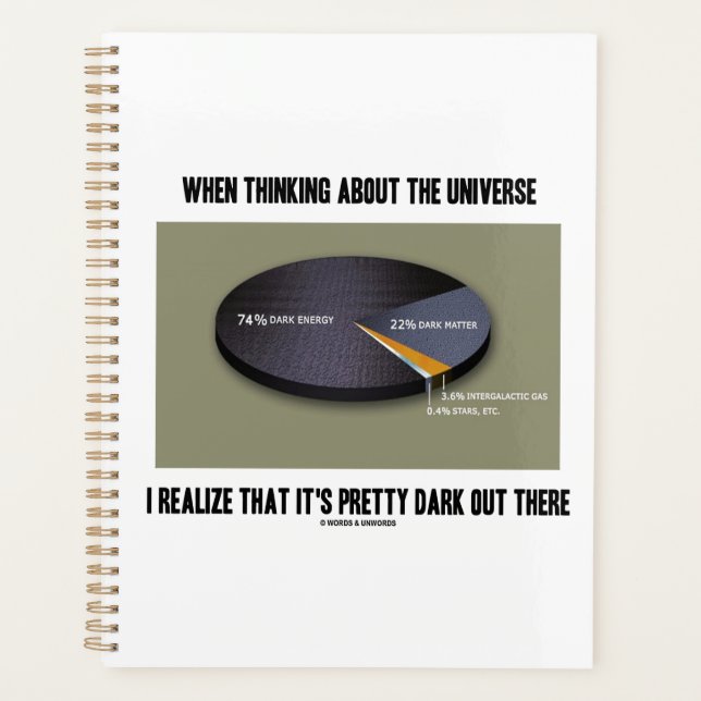 When Thinking Universe Realise It's Dark Out There Planner (Front)