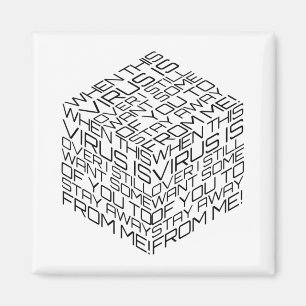 When This Virus Is Over Black Text Cube Magnet