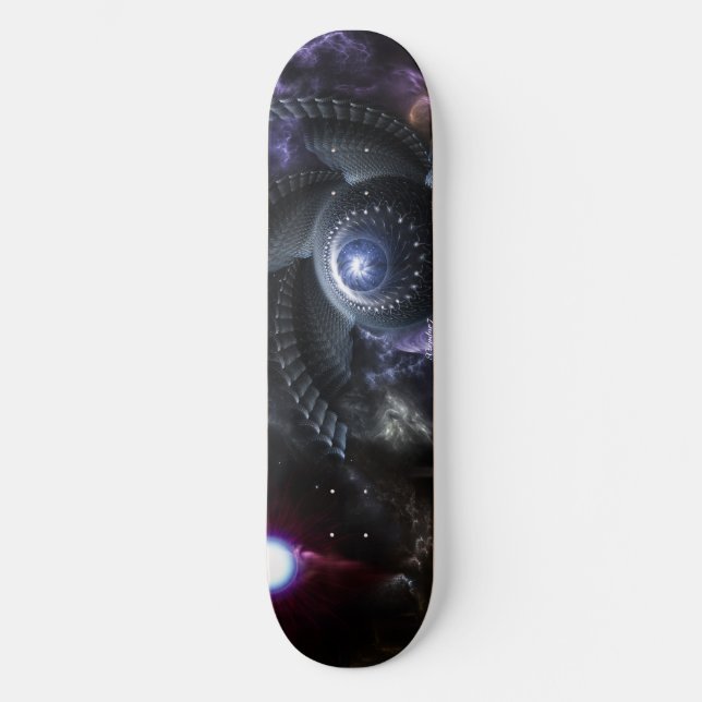 When Universes Collide Fractal Art skateboard (Front)