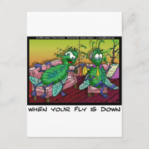 When Ur Fly Is down Funny Psychiatry Gifts & Tees Postcard
