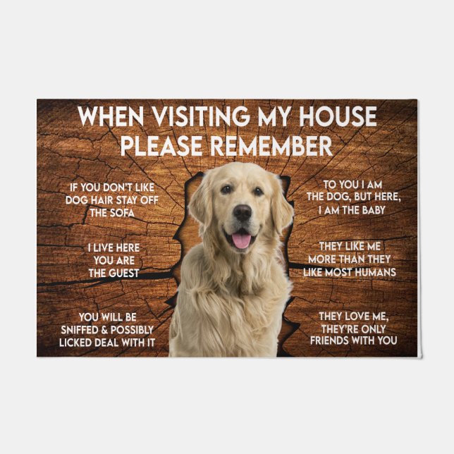 When Visiting House Please Remember Labrador Mat (Front)