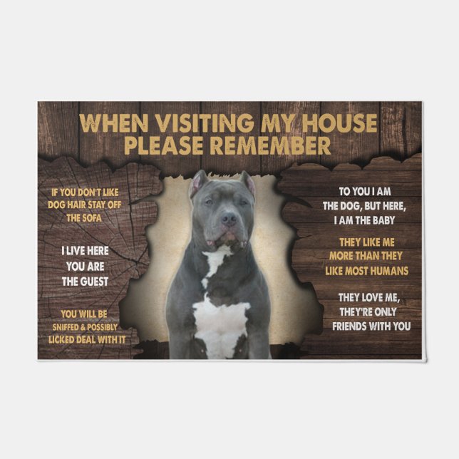 When Visiting My House Please Remember Cane Corso Doormat (Front)