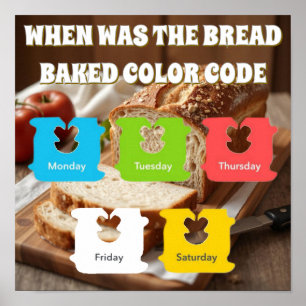 When Was the Bread Baked Colour Code Poster