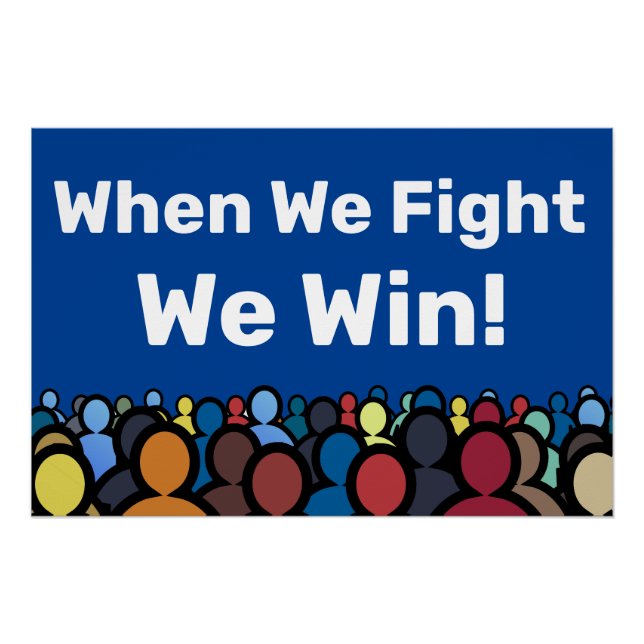 When We Fight We Win Harris Walz Poster (Front)