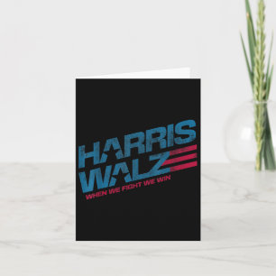 When We Fight We Win Kamala Harris Cat Lady Boho  Card