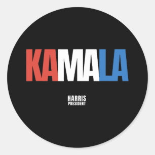 When We Fight We Win Kamala Harris For President D Classic Round Sticker