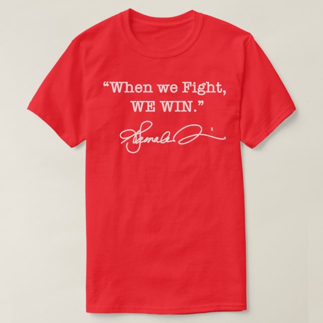 When we Fight We win Kamala white signature TShirt (Design Front)
