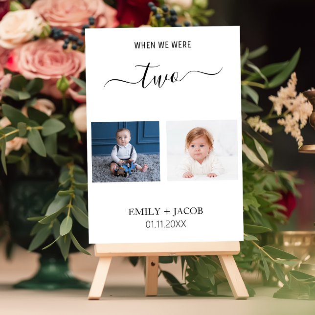 When We Were Age Minimalist Wedding Party Favours Table Number (Creator Uploaded)