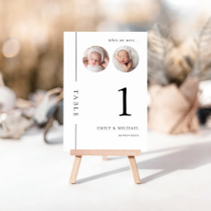 When We Were Age Wedding Table Number Sign