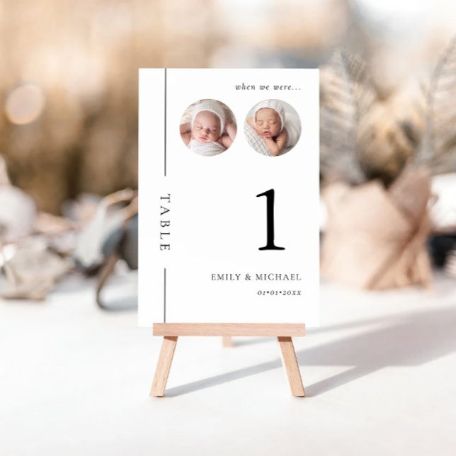 When We Were Age Wedding Table Number Sign (Creator Uploaded)