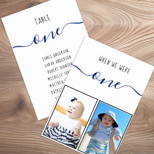 When We Were One Kids Photos Guests Names on Back Table Number