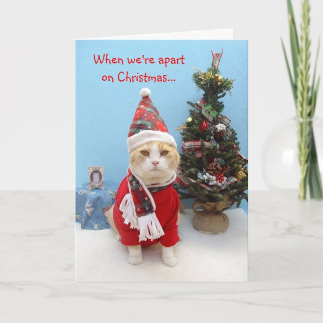 When we're apart on Christmas... Holiday Card (Front)