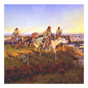 “When White Men Turn Red” by Charles M Russell Photo Print