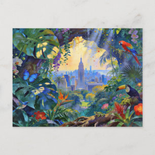 When Wildlife Watches Manhattan – A Cityscape Holiday Postcard
