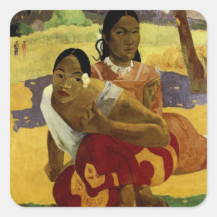 When Will You Marry? by Paul Gauguin Square Sticker