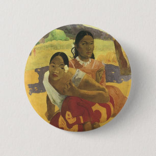 When Will You Marry? by Paul Gauguin, Vintage Art 6 Cm Round Badge