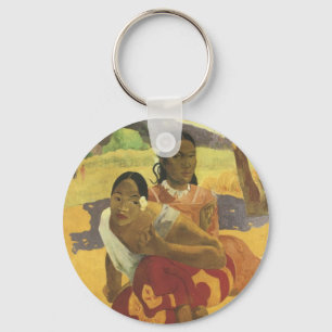 When Will You Marry? by Paul Gauguin, Vintage Art Key Ring