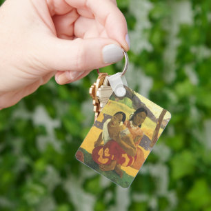 When Will You Marry? by Paul Gauguin, Vintage Art Key Ring